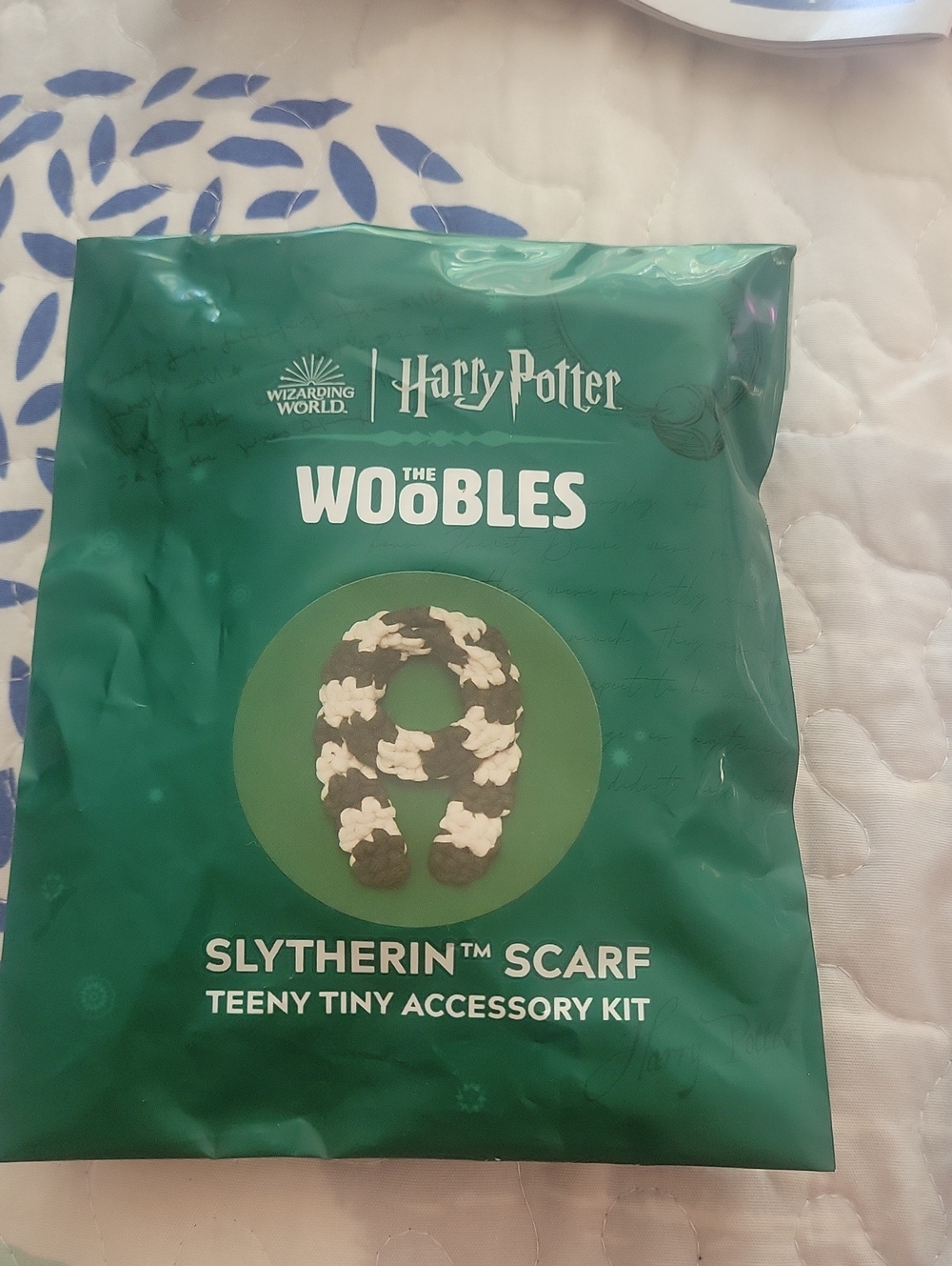 Warner Bros. Slytherin Green and White Woobles Scarf Accessory